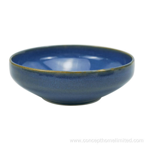 Reactive glazed stoneware dinner set in Starry blue